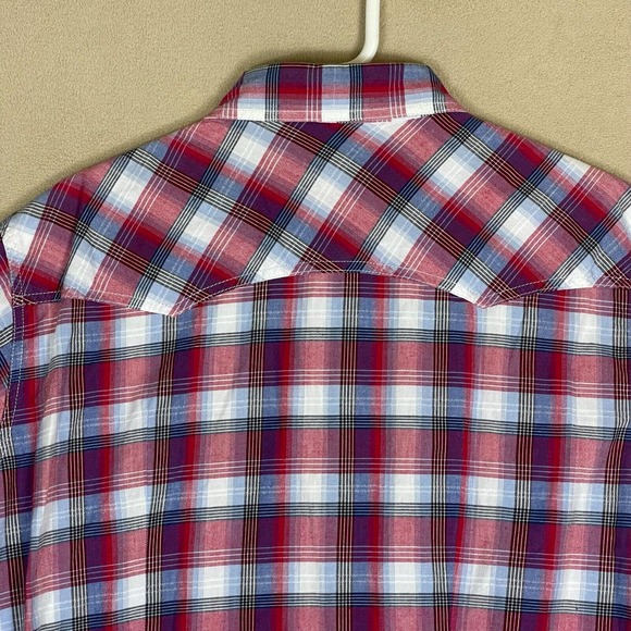 Cody James Button Up Shirt Adult L‎ Red White Casual Western Pearl Snap Mens - Picture 7 of 9
